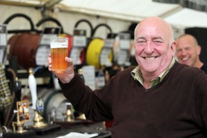 Richard Slade raising a glass to the success of the third annual Battlesteads Beer Fest. Courtesy of The Hexham Courant.